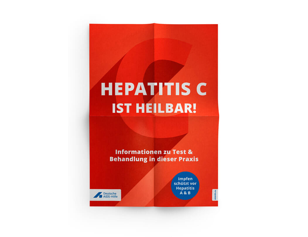 Plakat "Hepatitis C ist heilbar"